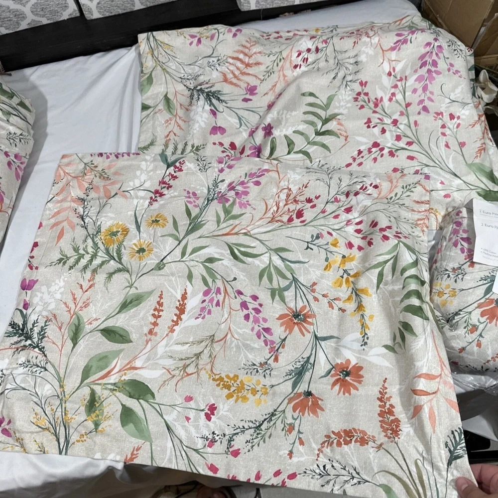 NIB $455 Sky [‎ 5 Piece Set ] Sky Autumn Posies Duvet Cover Set + Shams